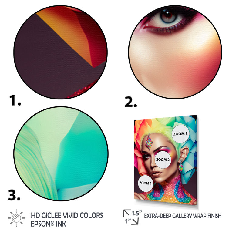 Mercer41 Retrofuturistic Contemporary Hipsters III On Canvas 3 Pieces